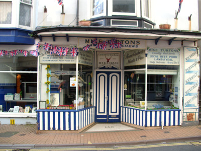 Shop front of Turton's Butcher shop, photograph taken 2-10-2011.